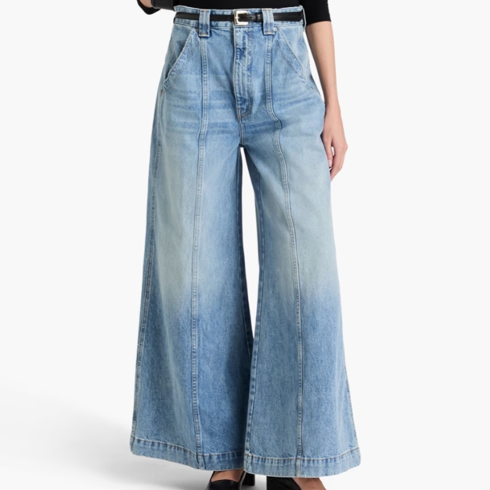 KHAITE Jackie high-rise wide-leg jeans Size 29